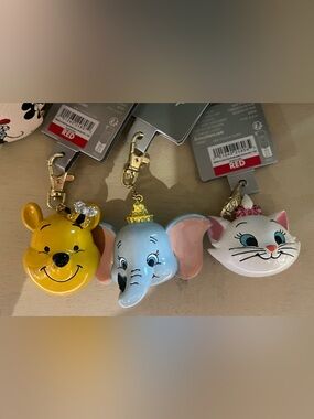 2026 Disney Parks Marie , Pooh, Dumbo 3D Bag Clip Charm Keychain